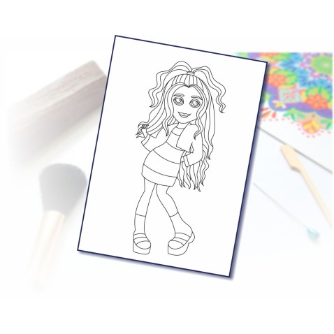 Maľovanie pieskom šablóna A4 rebelka 3