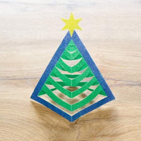 Maľovanie pieskom  stojaci vianočný stromček 3D