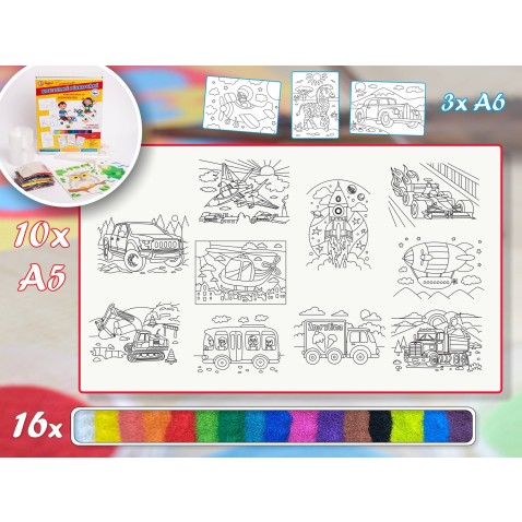 Veľká sada TECHNIKA - Farebné pieskovanie obrázkov