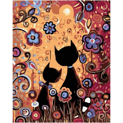 Zuty Maľovanie podľa čísel - DVE MAČKY