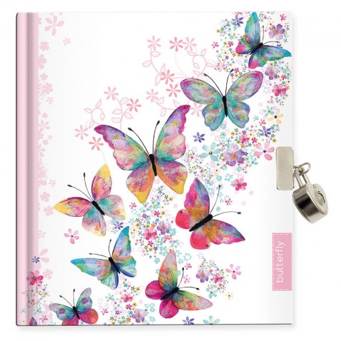 Denník so zámkom Butterfly