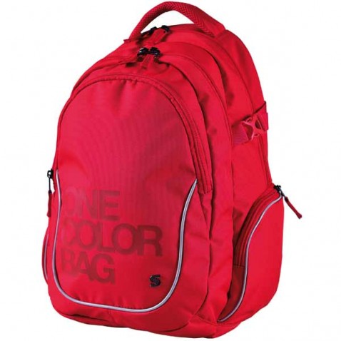 Študentský batoh Stil One Color červený