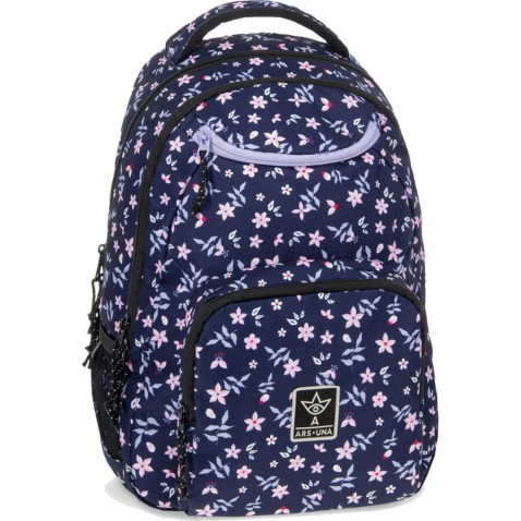 ARS UNA Študentský batoh Navy Bloom AU-6