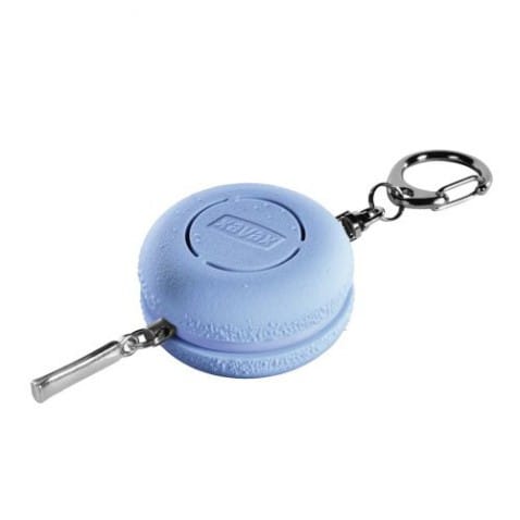 Osobný alarm Xavax Makrónka s krúžkom na kľúče, modrý