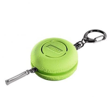 Osobný alarm Xavax Makrónka s krúžkom na kľúče, zelený