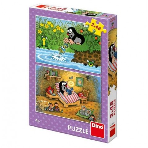 Puzzle Krtko a Perla 26x18cm 2x48 dielikov