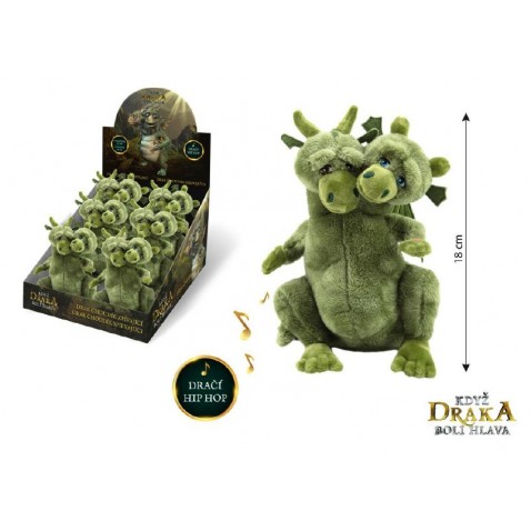 Drak Čmoudík plyš 18cm so zvukom spievajúca 6ks Keď draka bolí hlava