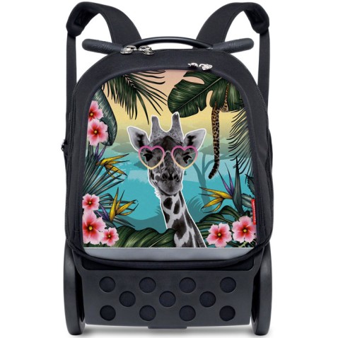 Dievčenská školská taška Nikidom Roller UP Safari na kolieskach