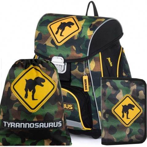 Školská taška Oxybag PREMIUM T-rex 3dielny set