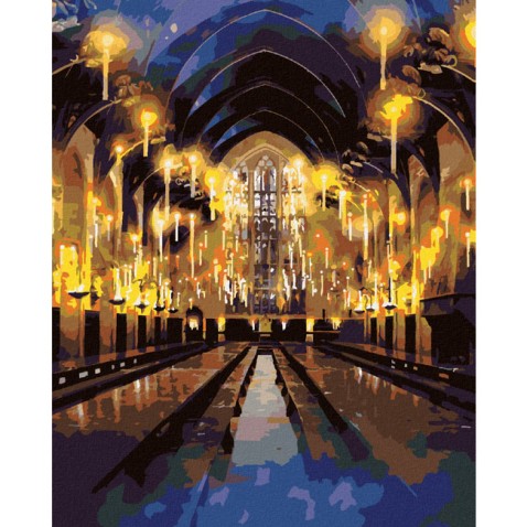 Zuty Maľovanie podľa čísel na ráme - BRADAVICKÁ VEĽKÁ SIEŇ Harry Potter