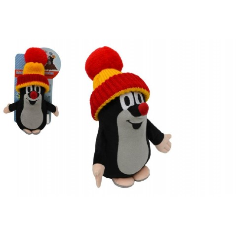 Krtko s kulich červeno-žltým plyš 15cm