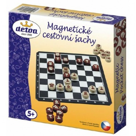 Magnetické cestovné šach drevo