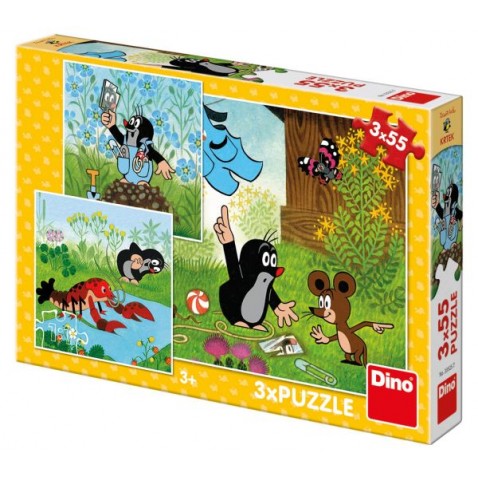 Puzzle Krtko a nohavice 3 x 55 dielov