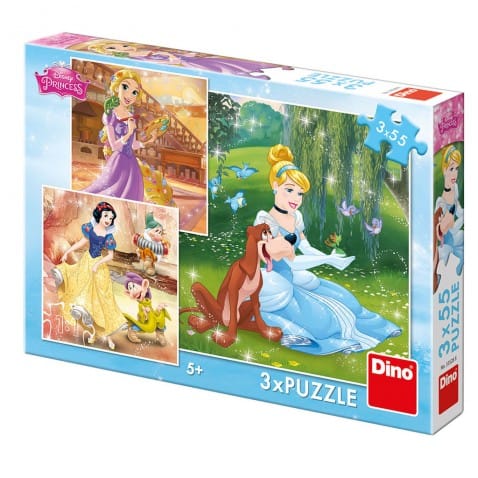 Puzzle Princezny 3x55 dielov