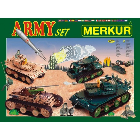 Stavebnica MERKUR Army Set 657ks 2 vrstvy