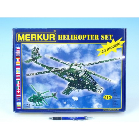Stavebnica MERKUR Helikopter Set 40 modelov 515ks