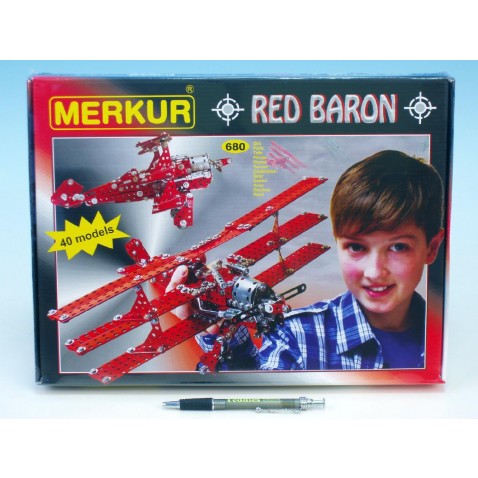 Stavebnica MERKUR Red Baron 40 modelov 680ks