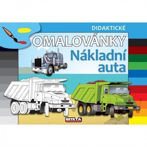 Didaktické omaľovánky Nákladné autá