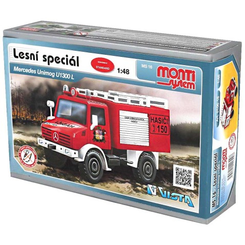 Stavebnica Monti 16 Fire Brigade Mercedes Unimog 1:48