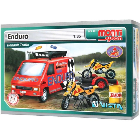 Stavebnica Monti 49 Enduro Renault Trafic 1:35