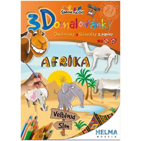 3D Maľovanka A4 - SET Afrika