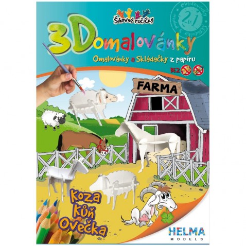 3D Maľovanka A4 - SET Farma