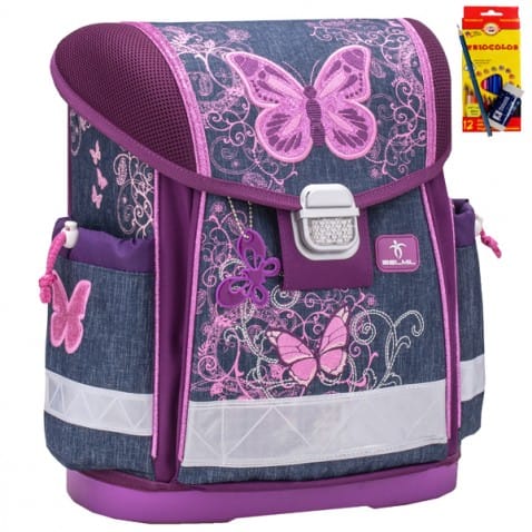 Školský batoh Belmil 403-13 Purple Flying Butterfly