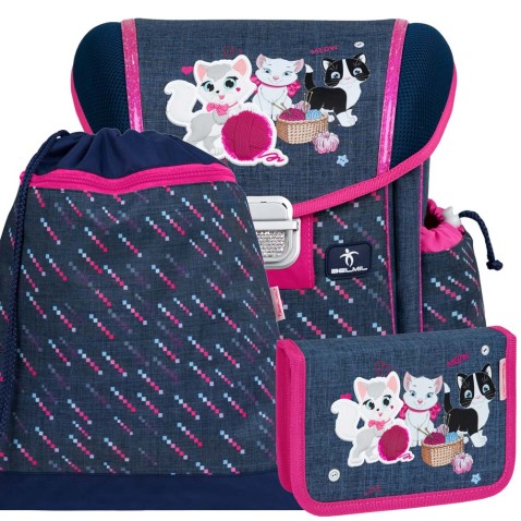 Školská taška BELMIL 403-13 Lovely kittens - SET