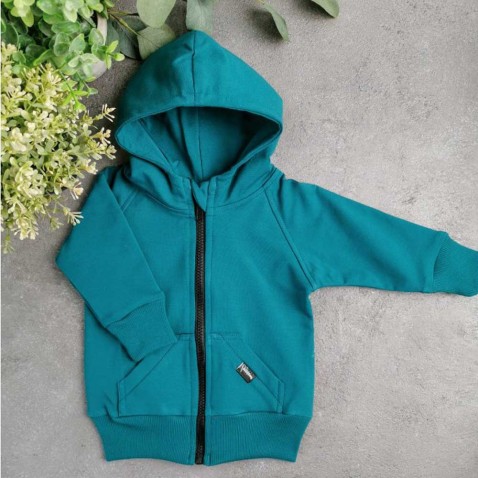 Detská mikina zipper TEAL