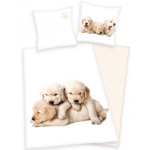 Flanelové obliečky Šteniatka