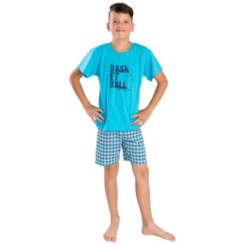 Chlapčenské pyžamo Bettymode BASKETBALL krátky rukáv