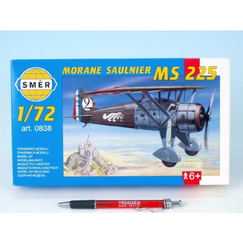 Model Morane Saulnier MS 225 1:72 9,2 x 15,4cm 25x14,5x4,5cm