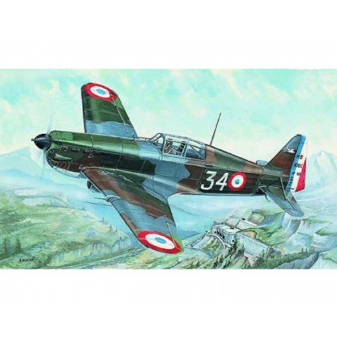 Model Morane Saulnier MS 406 11x14,7cm 25x14,5x4,5cm