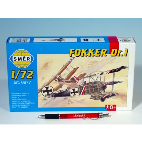 Model Fokker DR1 1:72 8,01x9,98cm 25x14,5x4,5cm