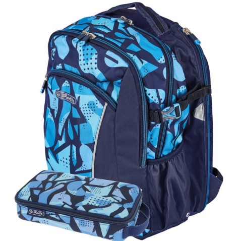Školský batoh Herlitz Ultimate Modrý 2dielny set