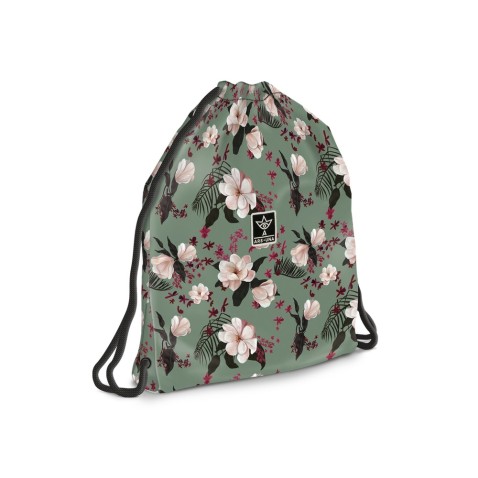 Vrecko na prezuvky ArsUna Flowery Green teen