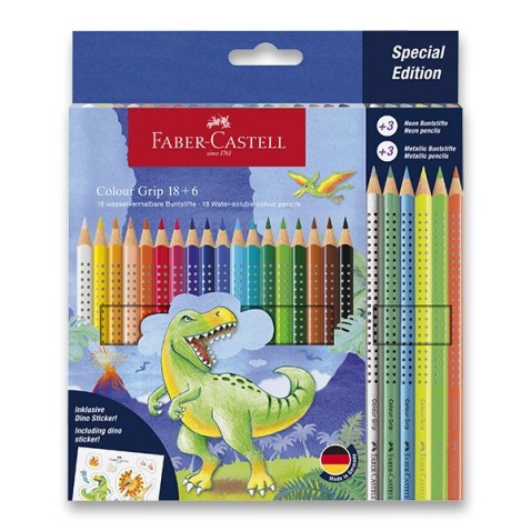 Pastelky Faber-Castell Colour Grip Dinosaurus 24 farieb