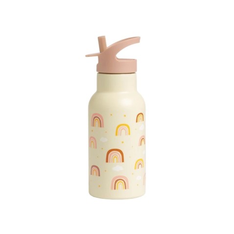 A Little Lovely Company - antikorová fľaša na pitie, 350 ml - dúha