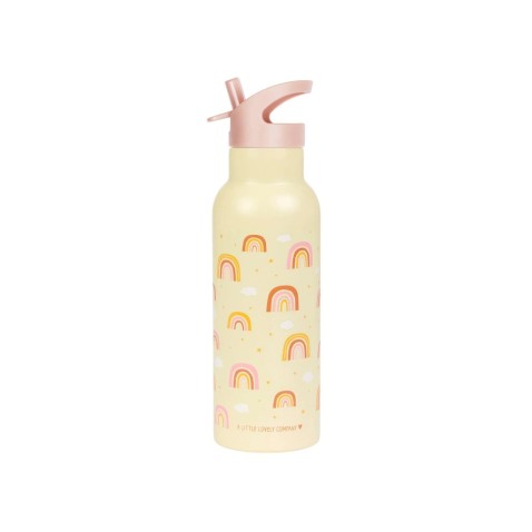 A Little Lovely Company - antikorová fľaša na pitie, 500 ml - dúha