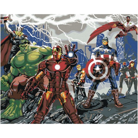 Maľovanie podľa čísel - AVENGERS HRDINOVIA