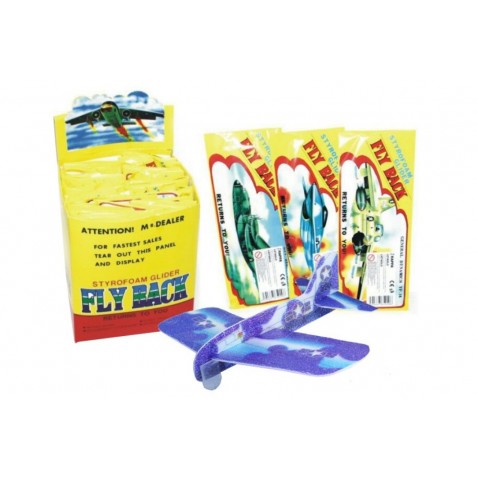 Lietadlo hádzací polystyrén / drevo model 20cm 4 druhov