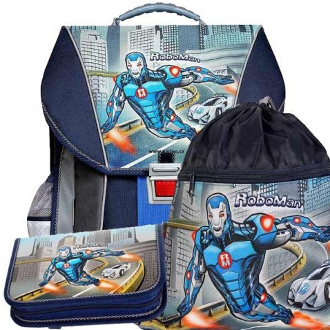 Školský batoh Emipo Anatomic Roboman 3dielny set