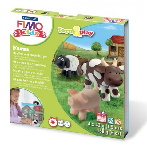 Sada Fimo kids Form & Play Zvieratká na farme