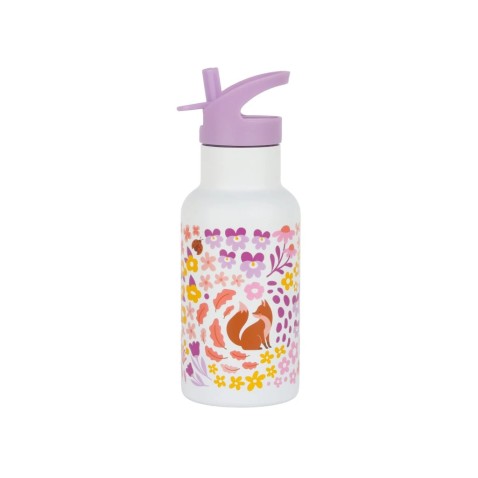 A Little Lovely Company - antikorová fľaša na pitie, 350 ml - kvetinová záhrada