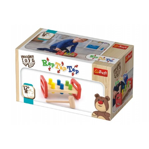 Zatĺkačka s kladivkom drevená Wooden Toys 12m +