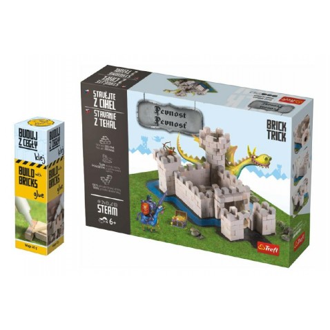 Pack Stavajte z tehál Pevnosť stavebnice Brick Trick + lepidlo grátis