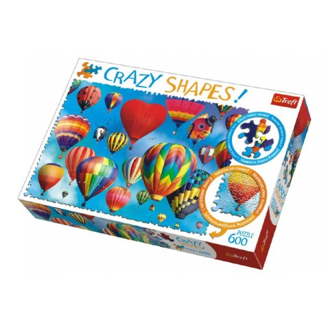 Puzzle Farebné balóny 600 dielikov Crazy Shapes 68x48cm
