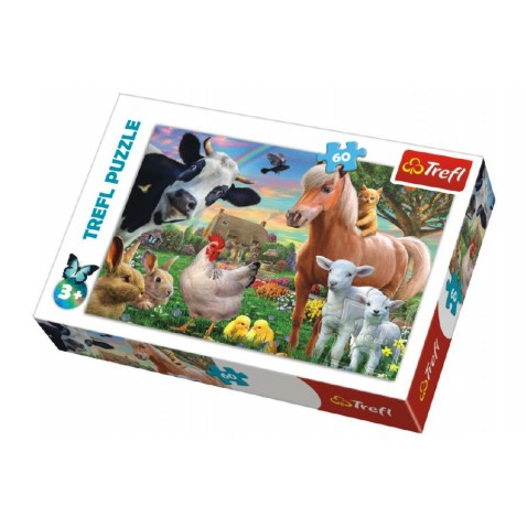 Puzzle Veselá Farma Zvieratká 33x22cm 60 dielikov