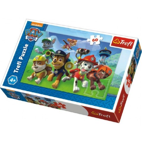 Puzzle Paw Patrol Pripravení do akcie 60 dielikov