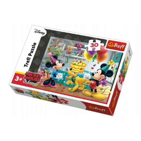 Puzzle Mickey a Minnie oslavuje narodeniny Disney 27x20cm 30 dielikov